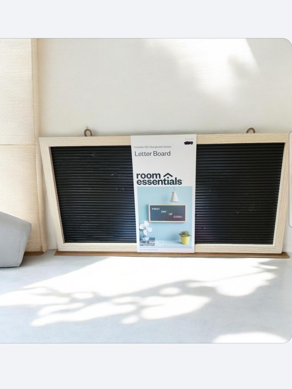 Room Essentials Black Letter Board with Letters & Characters■ Read Below 《